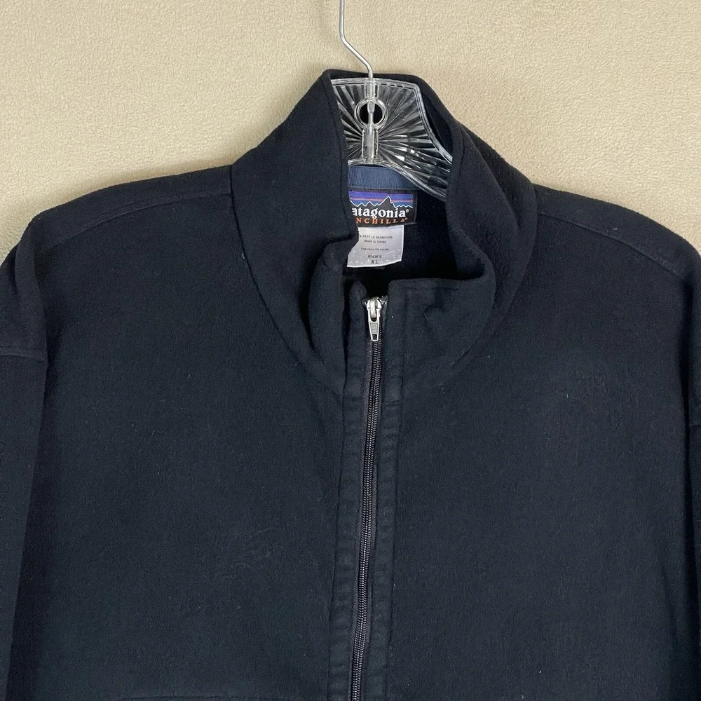 Patagonia Jacket Mens XL Synchilla Black ABC Sports Full Zip 26511F5 EUC